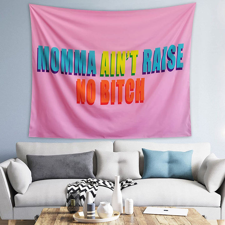 Momma Funny Slogan Home Decor Background Fabric